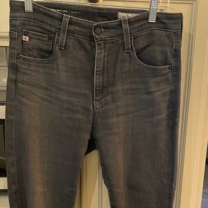 AG Farrah Boot Crop, High Waisted Denim Jeans, Size 29, Gray